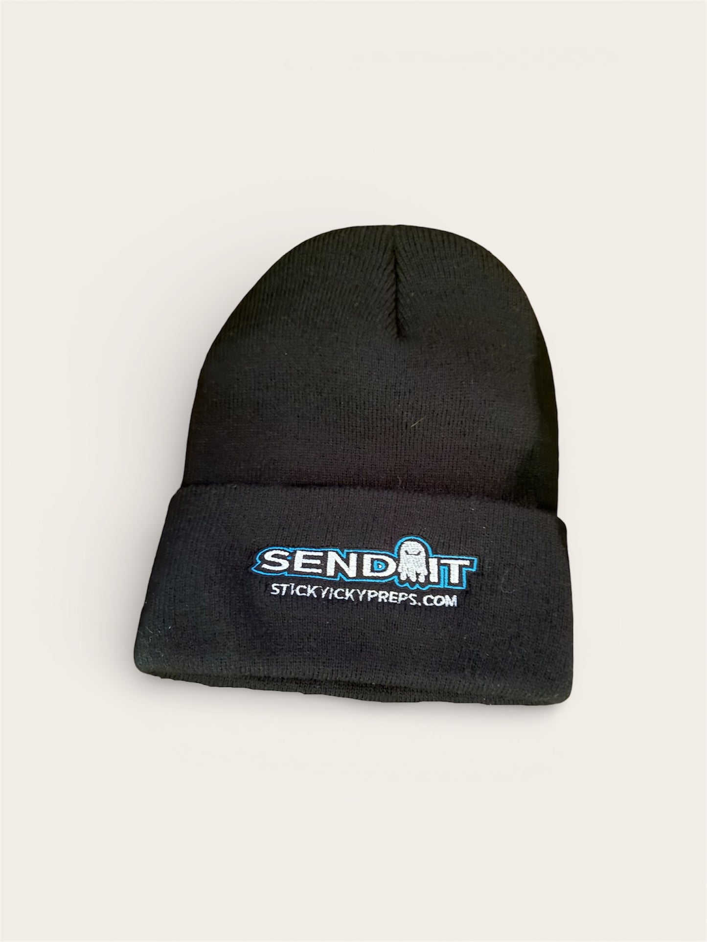 Sticky Icky Black Winter Beanie Hat - (SI584)